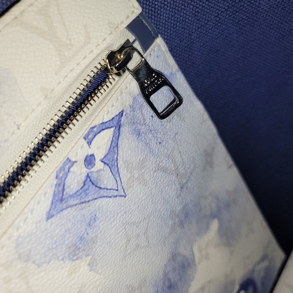 Louis Vuitton Virgil Abloh Watercolor Blue Canvas Giant Monogram Bag & Pouch - Picture 10 of 17